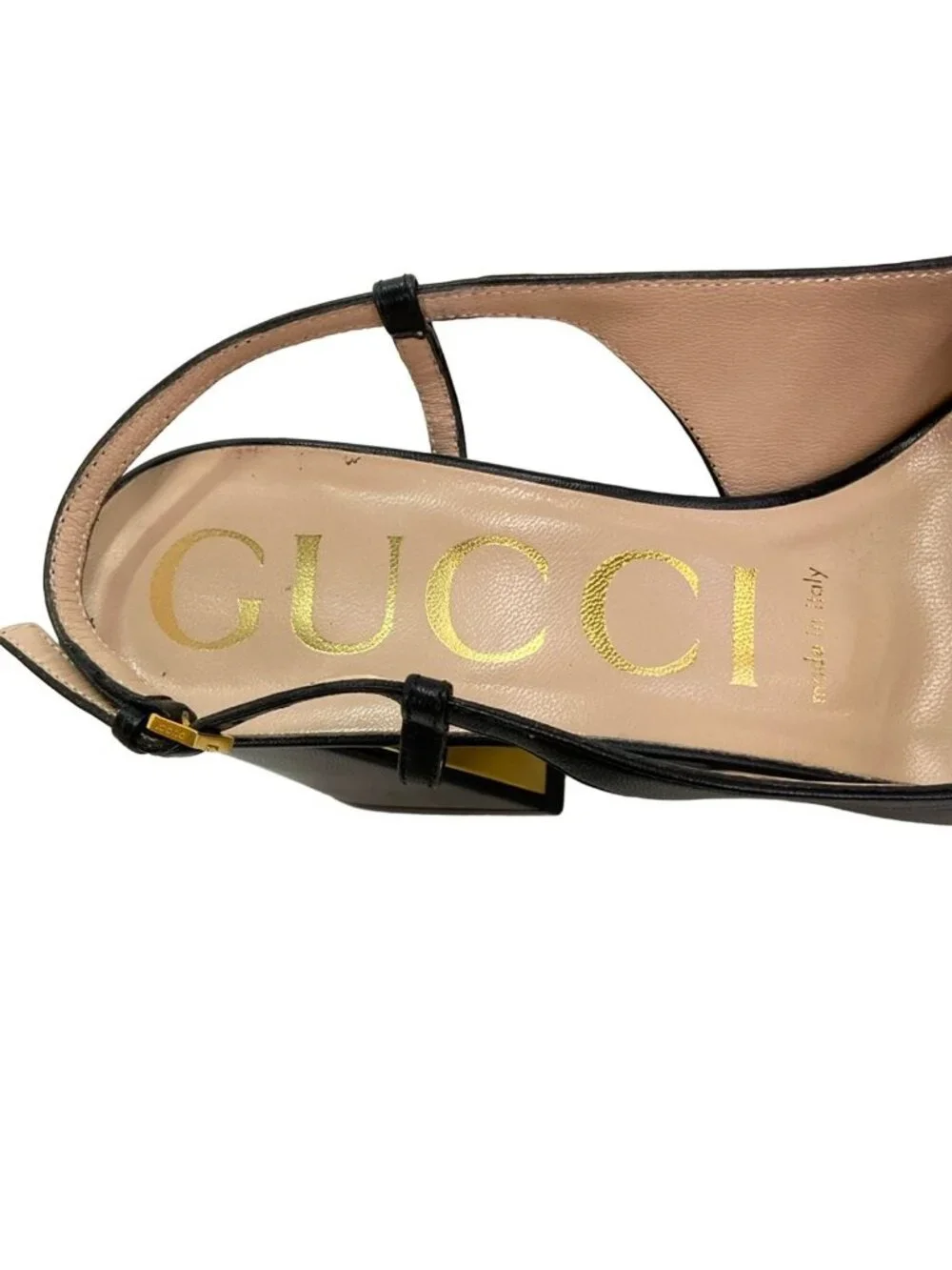 Gucci Sandals Black Horsebit Leather